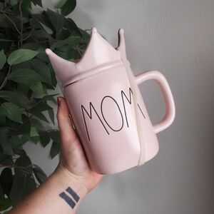 Rae Dunn Pink MOM Mug Crowned Artisan Collection